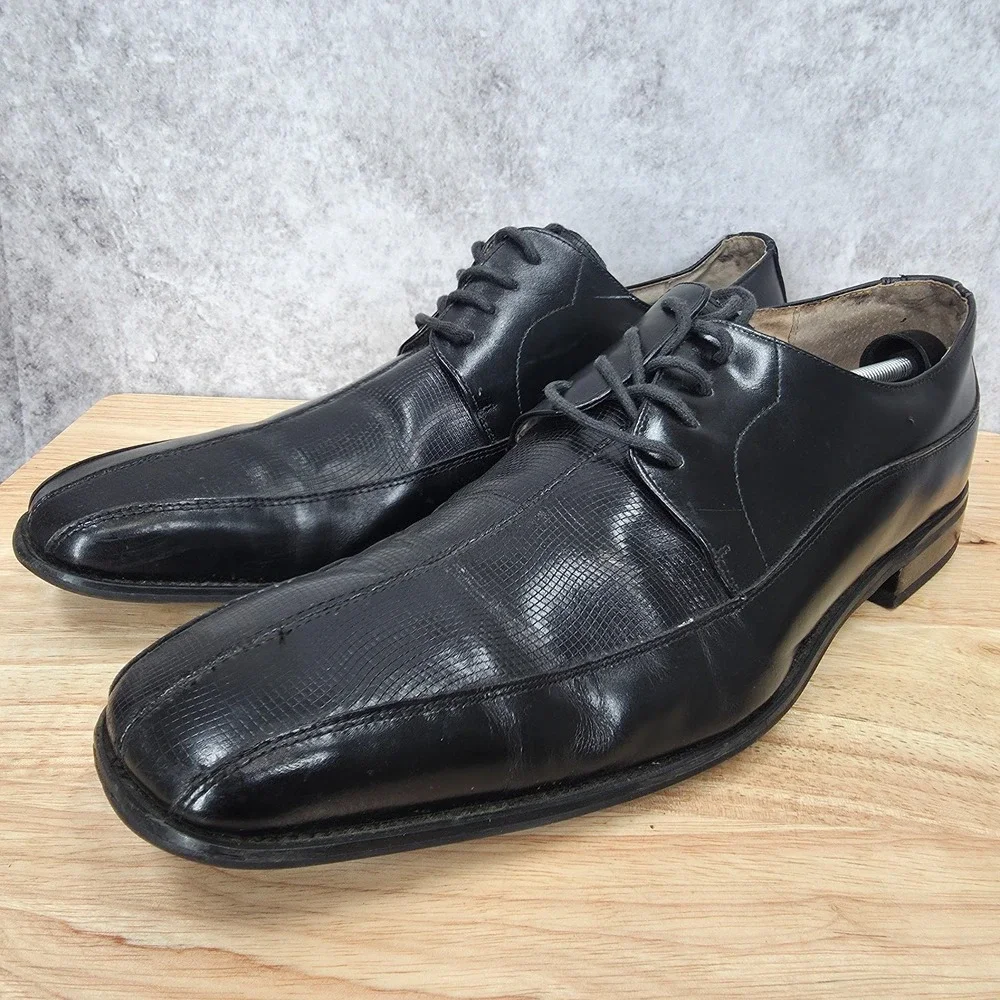 Stacy Adams Oxford Shoes Mens‎ 13 M Black Leather Dress Derby Shoes 24653-001